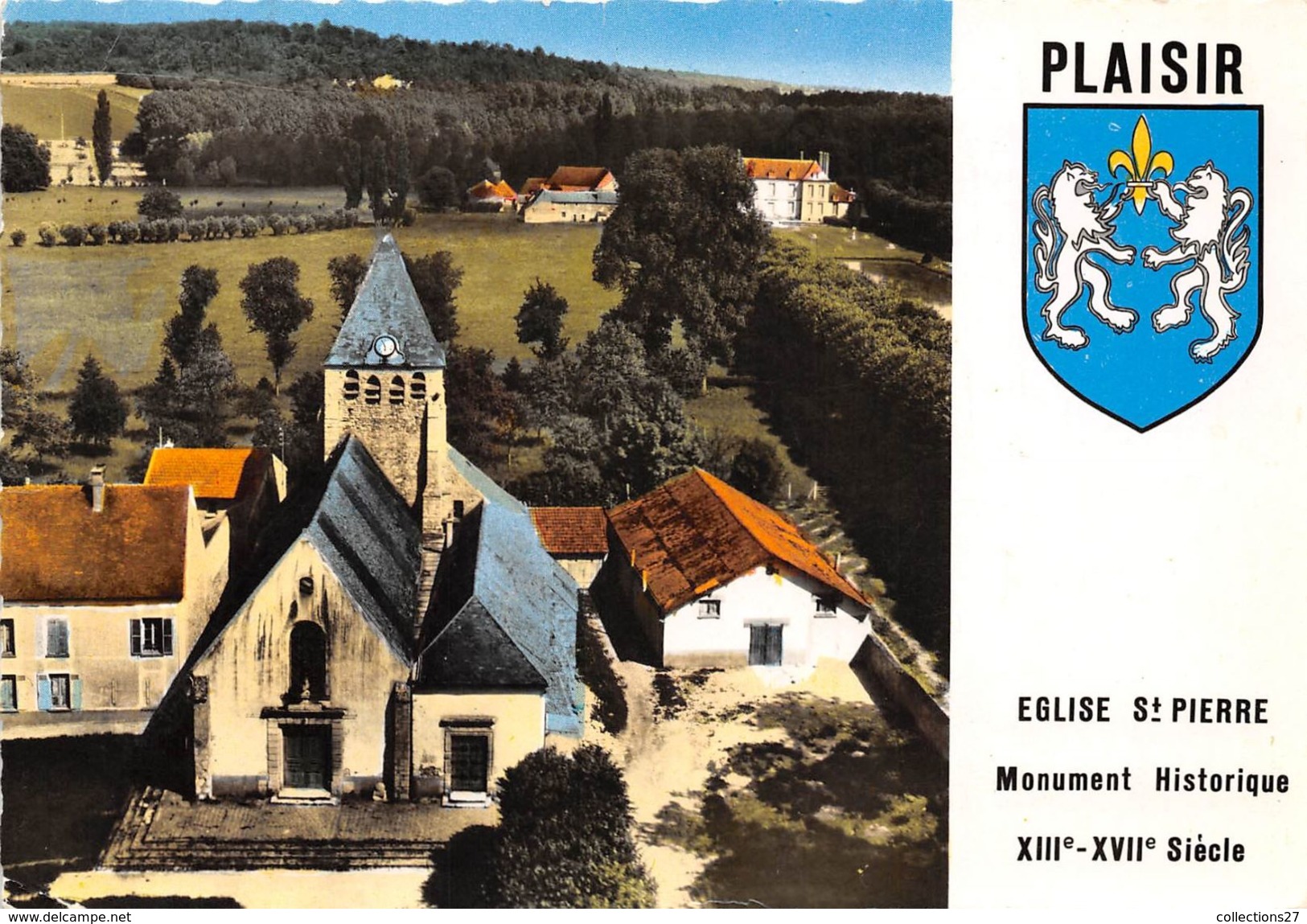 78-PLAISIR- VUE DU CIEL EGLISE ST-PIERRE - Plaisir