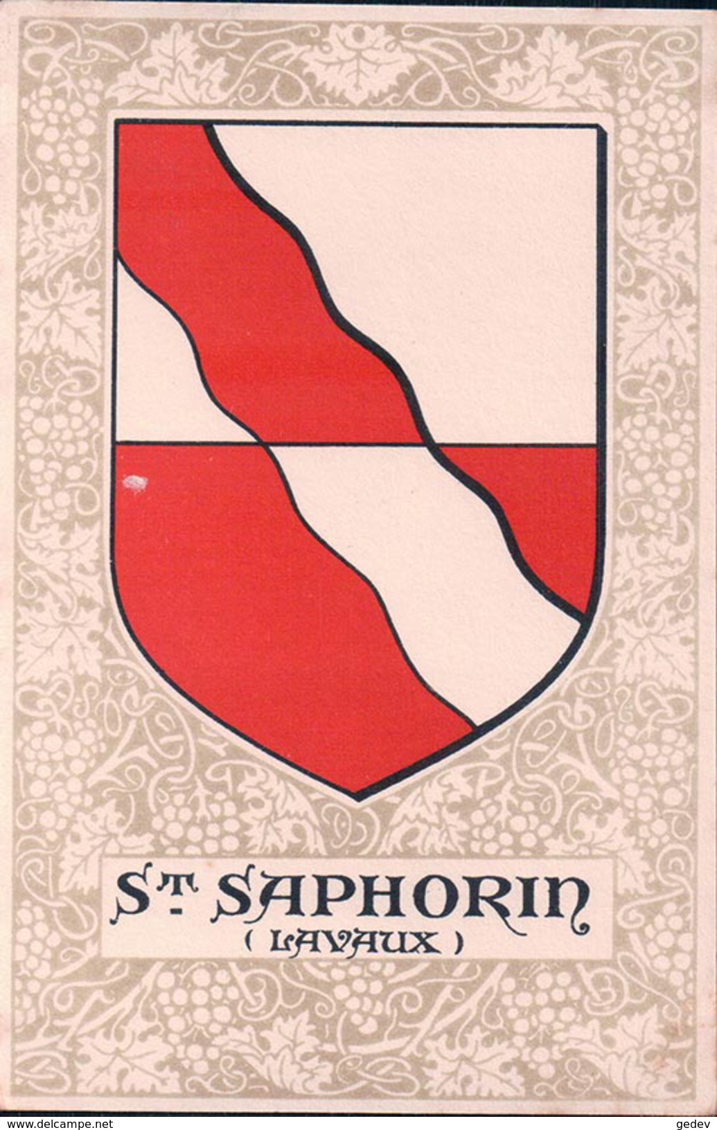 St Saphorin Lavaux, Armoirie, Litho (2914) - Saint-Saphorin