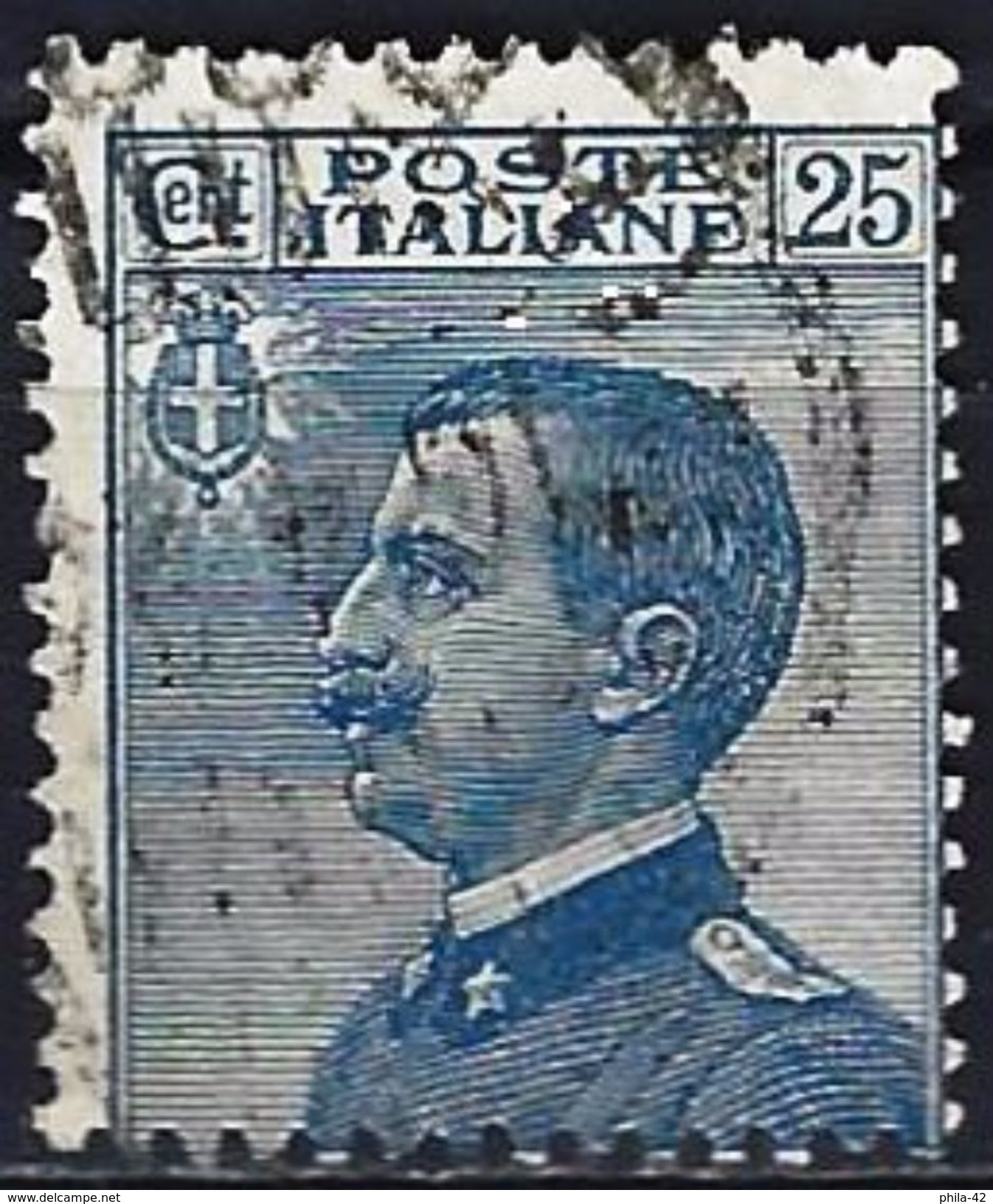 Italy 1908 - King Victor Emmanuel III ( Mi 90 - YT 79 ) - Oblitérés