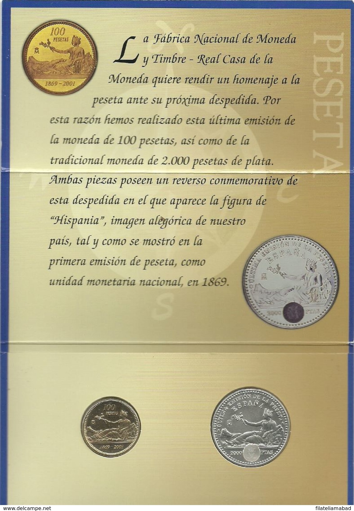 ESPAÑA ÚTIMA EMISION DE LA PESETA MONEDA DE 100 Pts. (V. B. C.08.17) - Altri & Non Classificati