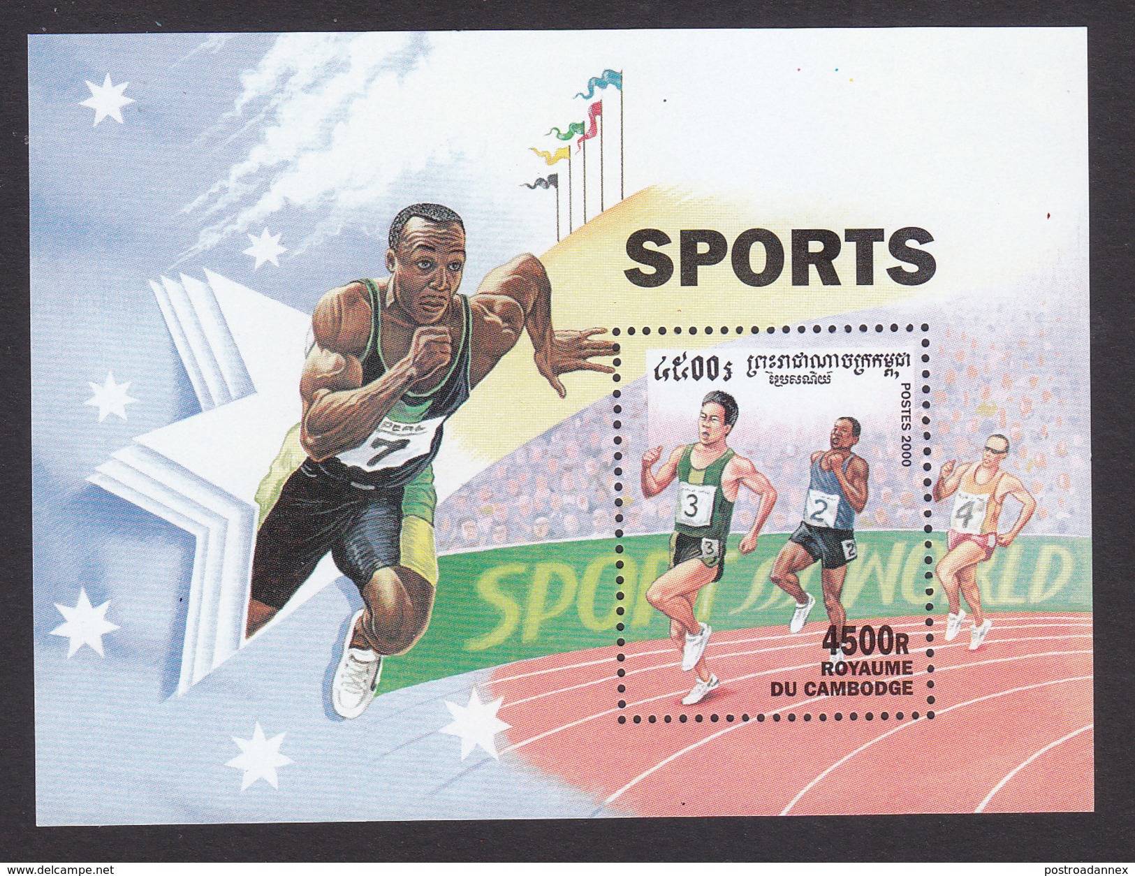 Cambodia, Scott #2044, Mint Hinged, Sports, Issued 2000 - Cambodia