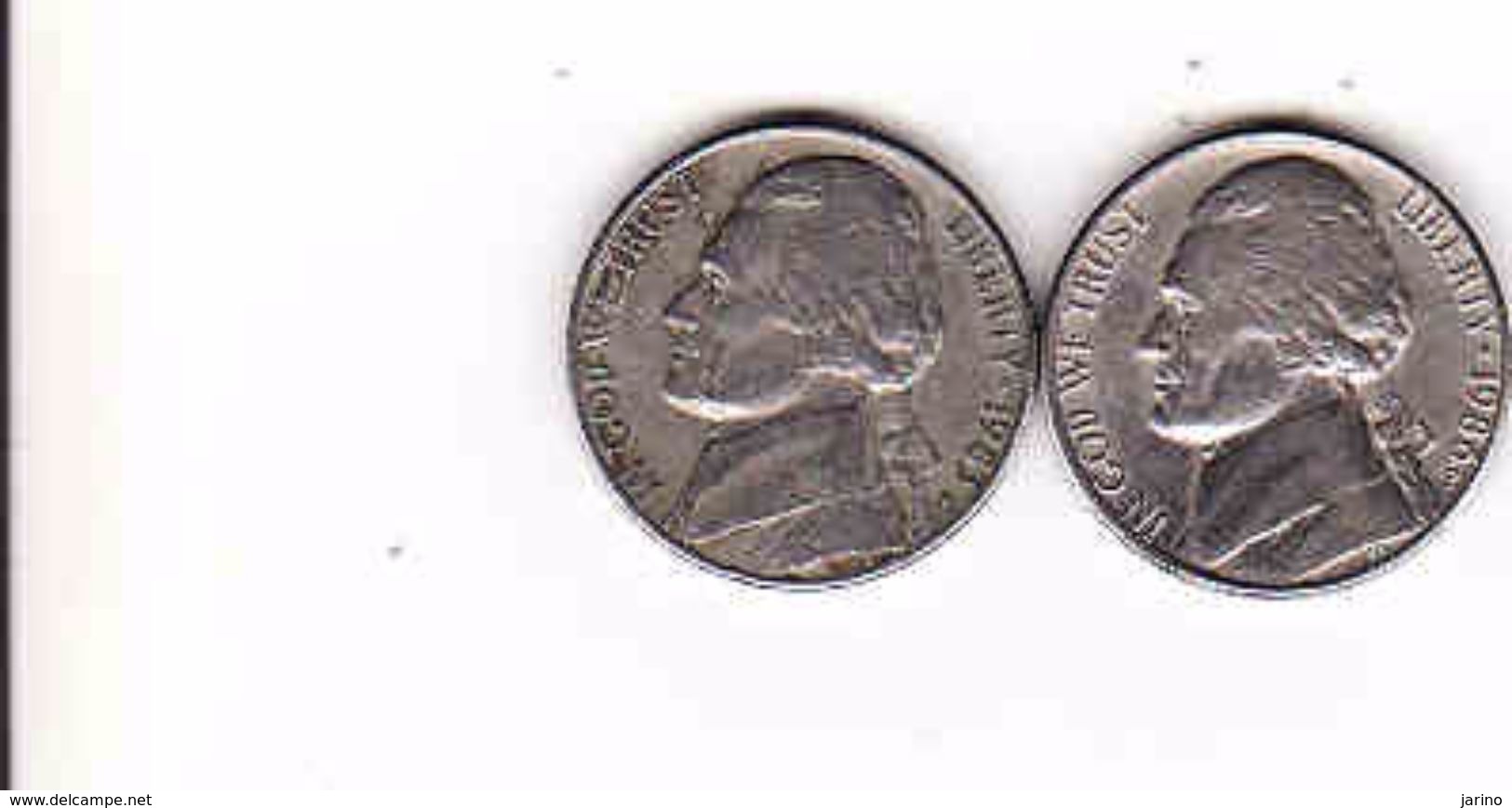 2 X USA 5 Cents 1983 P + 1986 P - 1938-…: Jefferson