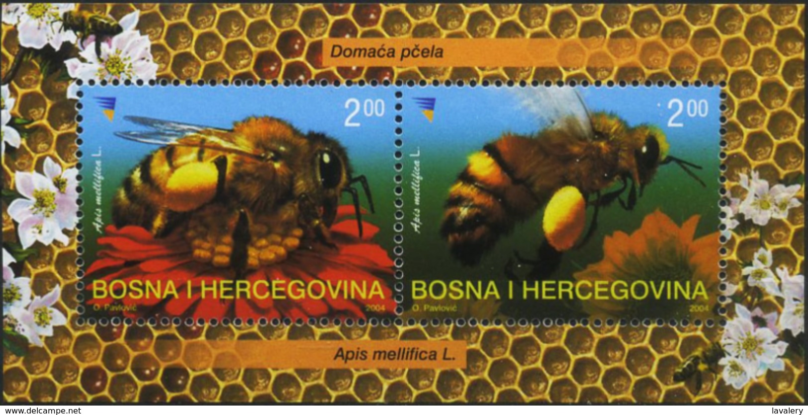 BOSNIA AND HERZEGOVINA 2004 Honey Bees Honeybees Insects Animals Fauna MNH - Honeybees