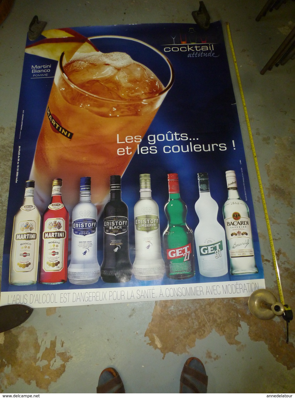 Grande AFFICHE Publicitaire MARTINI Dimensions  160 Cm X 120 Cm (année 2006) - Affiches