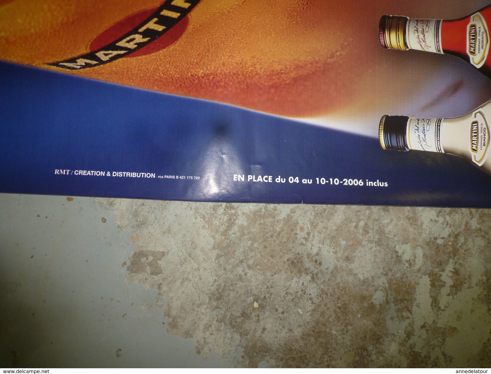 Grande AFFICHE Publicitaire MARTINI Dimensions  160 Cm X 120 Cm (année 2006) - Posters
