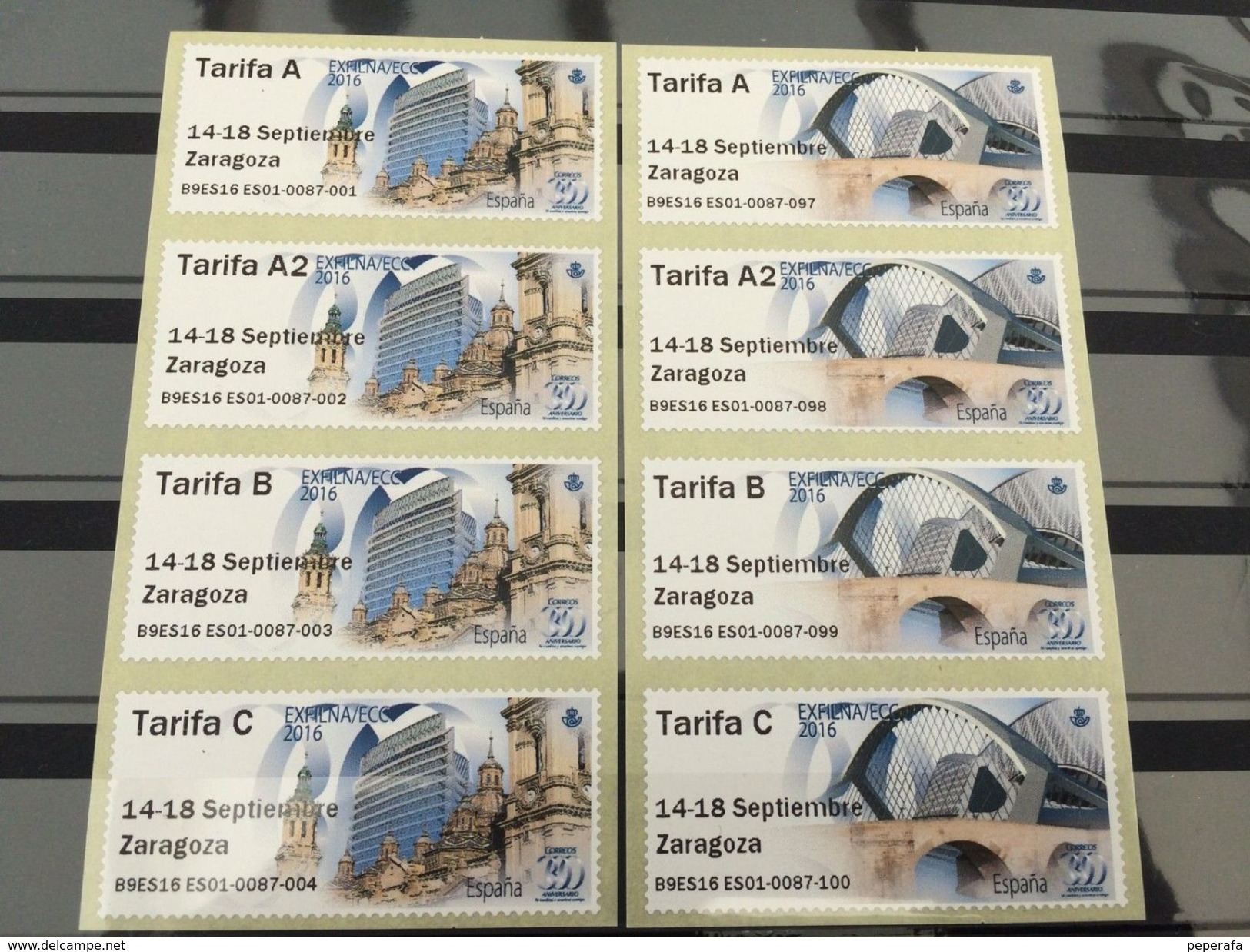 España Spain ZARAGOZA 2016, Etiquetas ATM Label, RARAS / RARE! - Nuevos