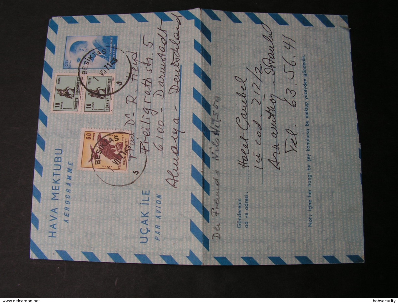 Türkei, Aerogramme 1971 - Airmail