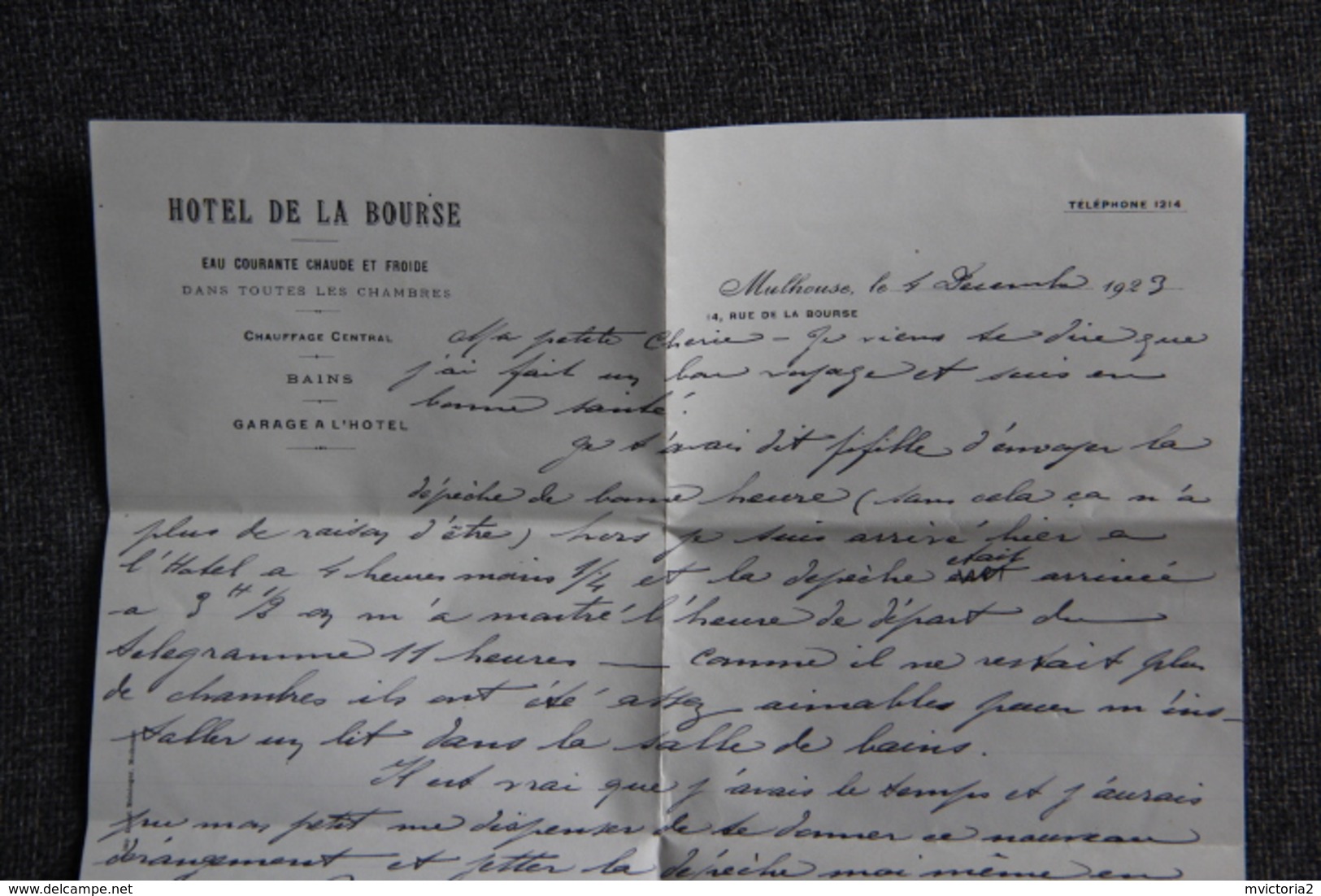 Enveloppe Timbrée Publicitaire Avec Lettre, MULHOUSE, Hôtel De La BOURSE. - Storia Postale