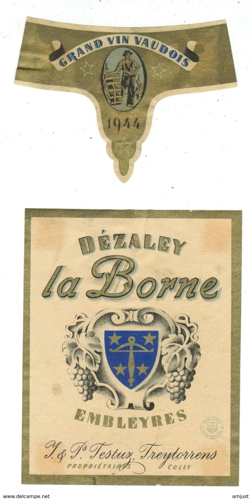Rare // Dézaley, La Borne,J & P. Restuz Treytorrens Cully Vaud // Suisse - Autres & Non Classés