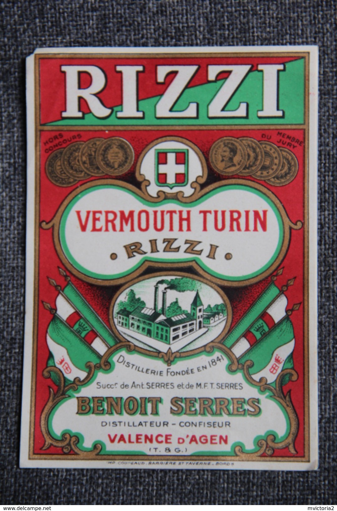 VERMOUTH TURIN - RIZZI, BENOIT SERRES, Valence D'Agen. - Other & Unclassified