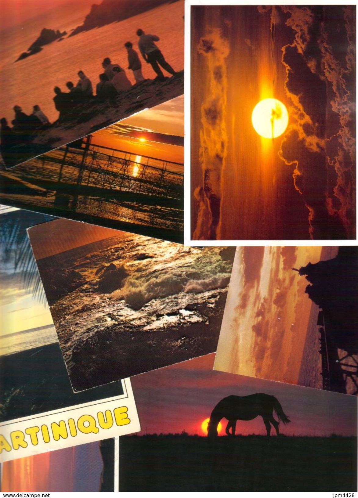 Carte Postale - lot 119 cartes postales Coucher de soleil - une partie neuves, une partie écrites état bon, petit prix