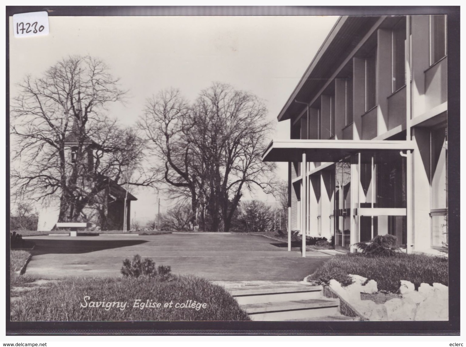 FORMAT 10x15 Cm - DISTRICT DE LAVAUX - SAVIGNY - L'EGLISE ET LE COLLEGE - TB - Savigny