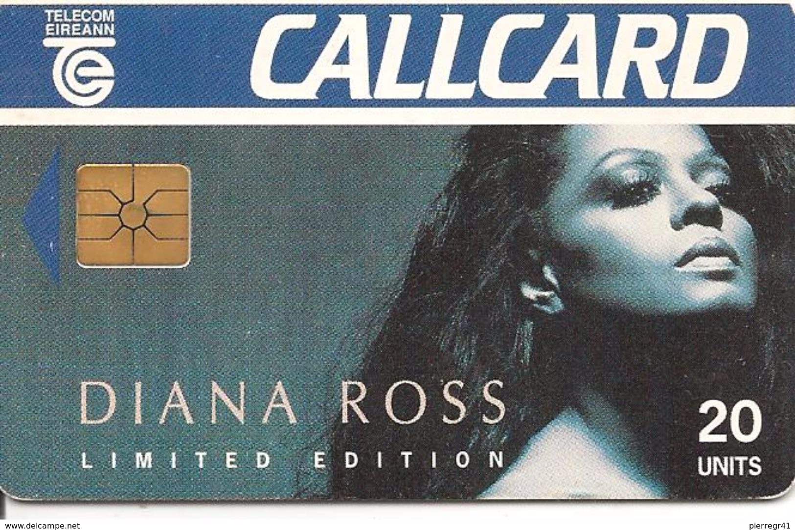 CARTE-PUCE-IRELANDE-20U-GEM- CHANTEUSE DIANA ROSS-BE - Irlanda