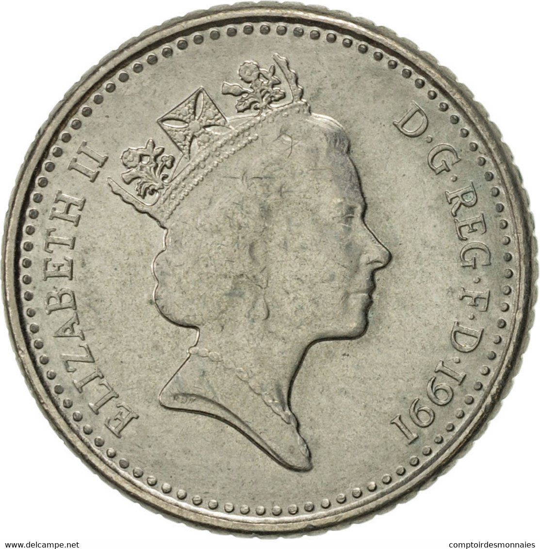 Monnaie, Grande-Bretagne, Elizabeth II, 5 Pence, 1991, SUP, Copper-nickel - 5 Pence & 5 New Pence