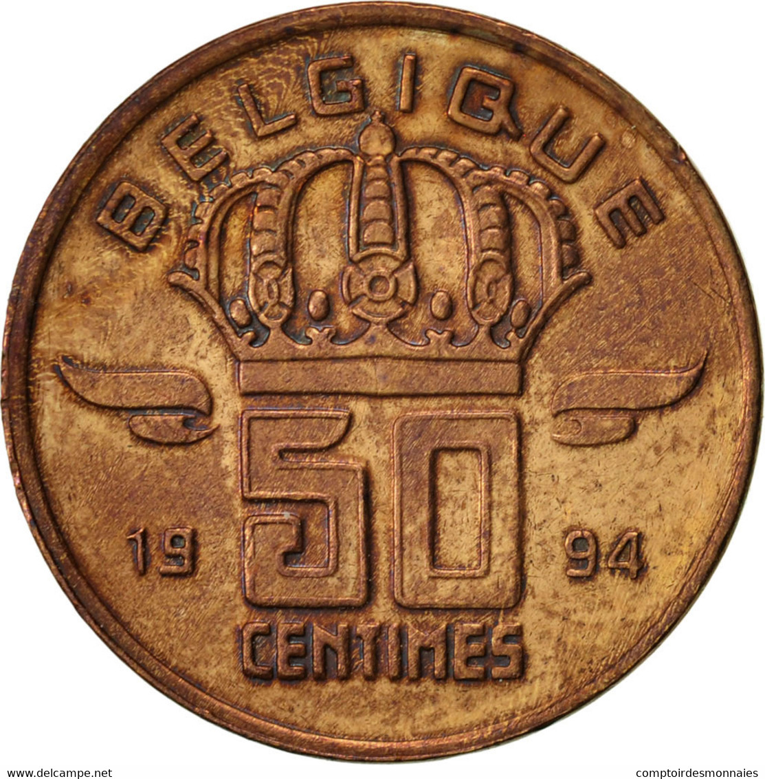 Monnaie, Belgique, Baudouin I, 50 Centimes, 1994, TTB, Bronze, KM:148.1 - 50 Centimes