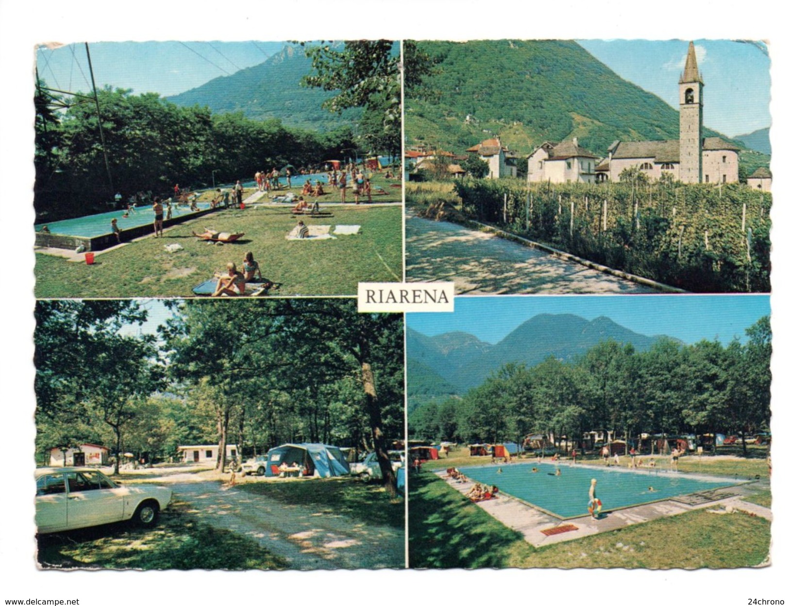 Suisse: Campeggio Riarena, Cugnasco, Ticino, Camping, Piscine (17-1572) - Cugnasco-Gerra