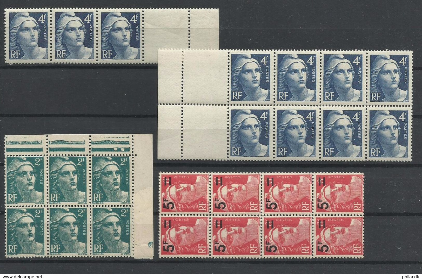 FRANCE - 42 SCANNS -LOT DE 779 TIMBRES EN MAJORITE NEUFS** SANS CHARNIERE AVEC NEUFS* AVEC CHARNIERENEUFS (*) SANS GOMME - Collections