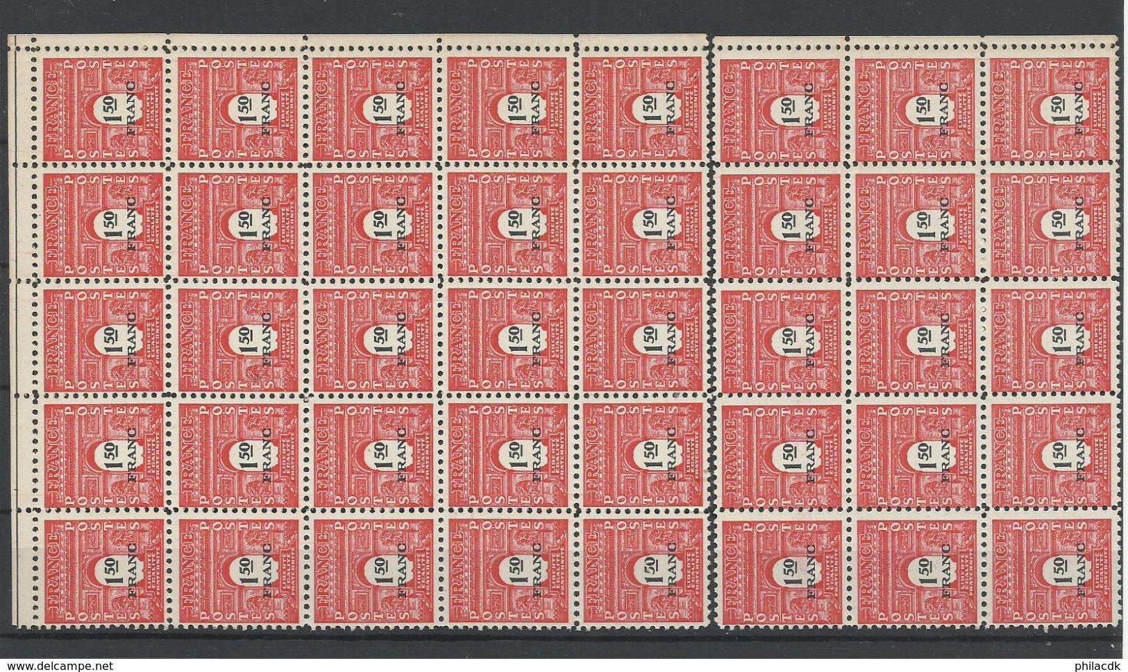 FRANCE - 42 SCANNS -LOT DE 779 TIMBRES EN MAJORITE NEUFS** SANS CHARNIERE AVEC NEUFS* AVEC CHARNIERENEUFS (*) SANS GOMME