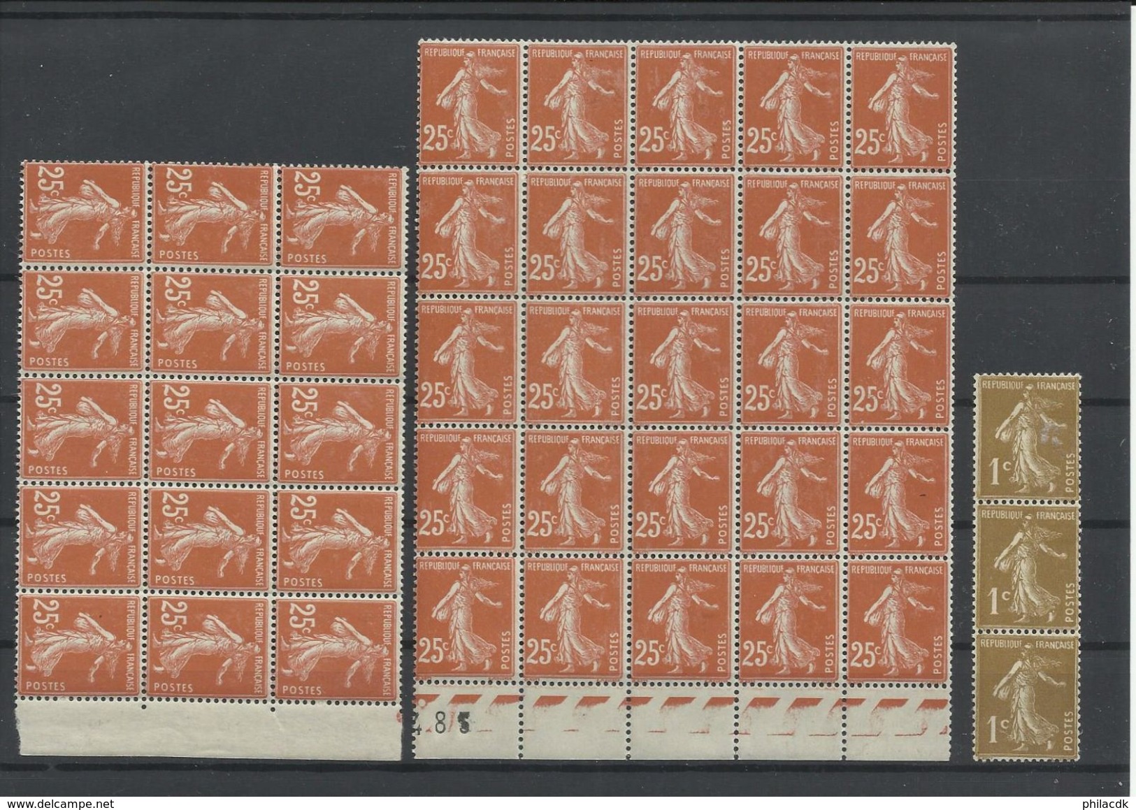 FRANCE - 42 SCANNS -LOT DE 779 TIMBRES EN MAJORITE NEUFS** SANS CHARNIERE AVEC NEUFS* AVEC CHARNIERENEUFS (*) SANS GOMME