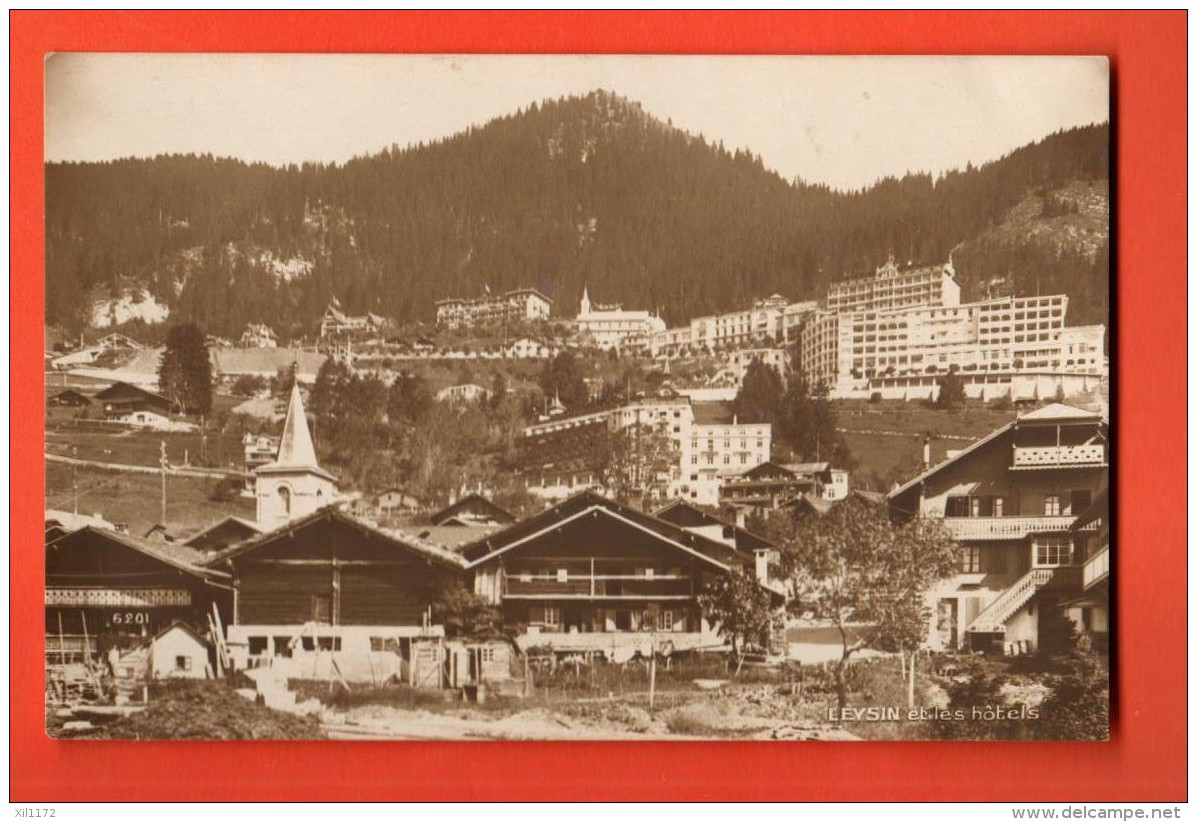 NEC-16  Leysin Chalets Et Hotels. Cachet 1916 - Leysin