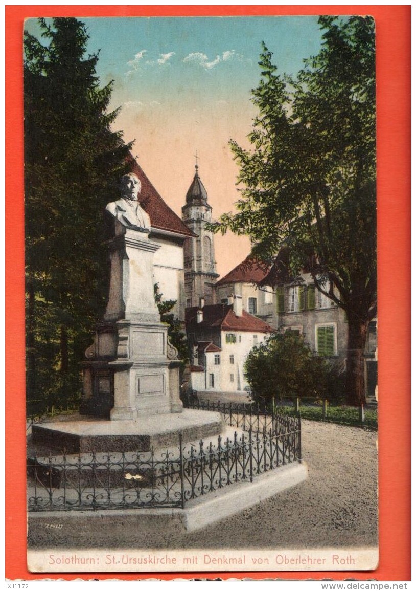 NEC-23 Solothurn St. Ursuskirche Mit Denkmal. Ecrite Par Un Militaire - Otros & Sin Clasificación