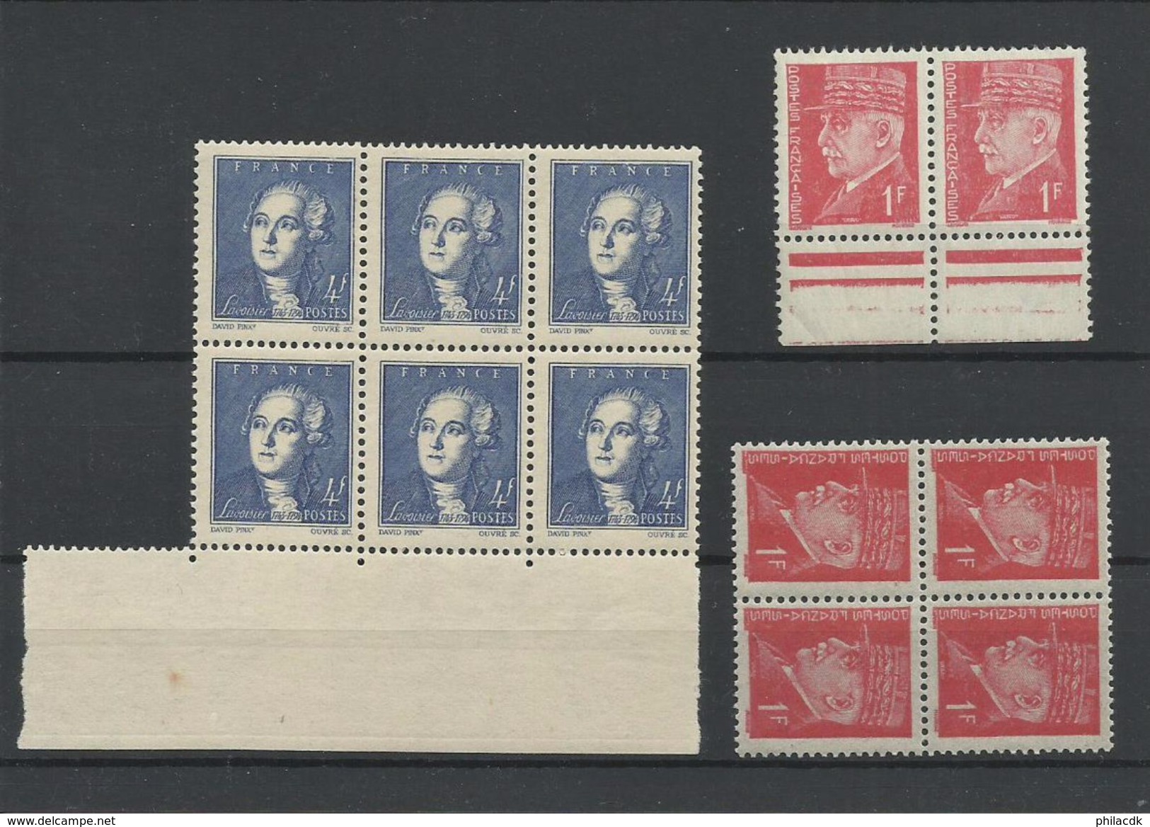 FRANCE - 47 SCANNS -LOT DE 876 NEUFS** SANS CHARNIERE/NEUFS* AVEC CHARNIERE/NEUFS (*) SANS GOMME