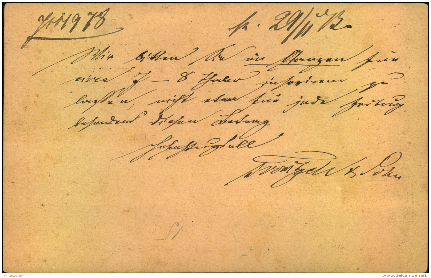 1873, 1/2 Grohscne Ganzsachenkarte Mit Ra3 BERLIN: POST-EXP: 9 POTSDAMER BAHNHOF. - Macchine Per Obliterare (EMA)