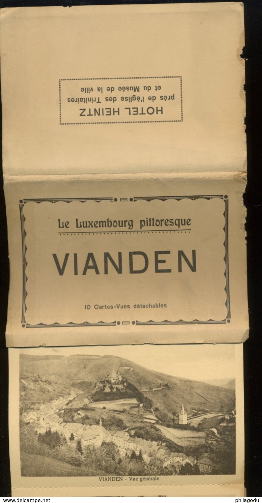 Carnet Complet De VIANDEN  Publicité De L'Hotel Heinz Au Dos De Chaque Carte - Vianden