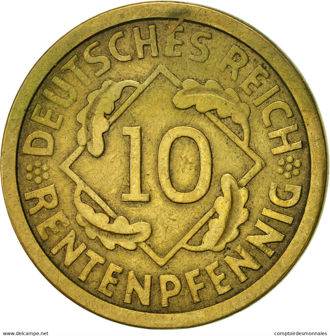 Monnaie, Allemagne, République De Weimar, 10 Rentenpfennig, 1924, Berlin, TB+ - 10 Rentenpfennig & 10 Reichspfennig