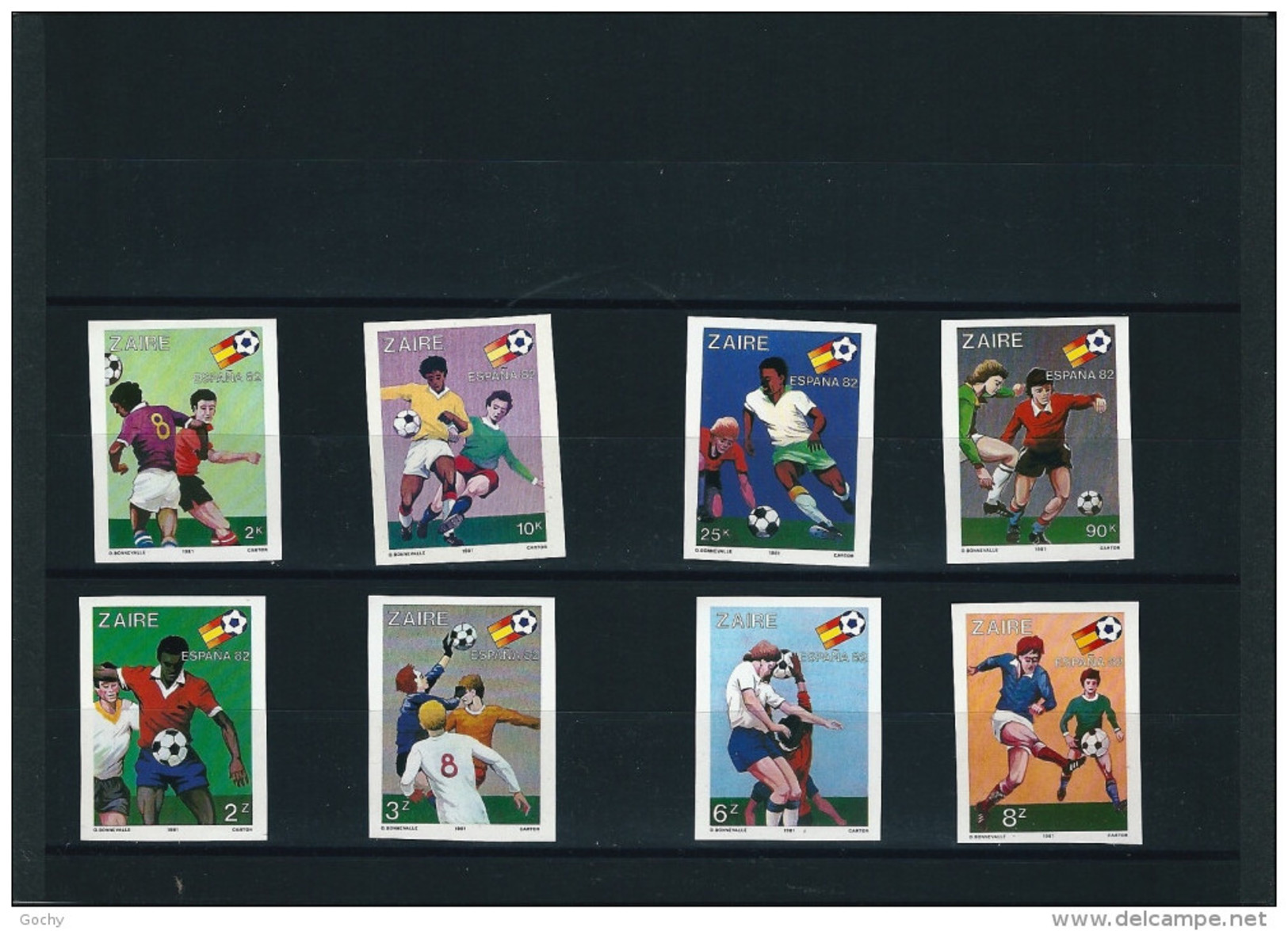 Zaïre, N° 1100/09 ** Imperf-ND- Foot -1981-ESPANA´82-15,00&euro; - Unused Stamps