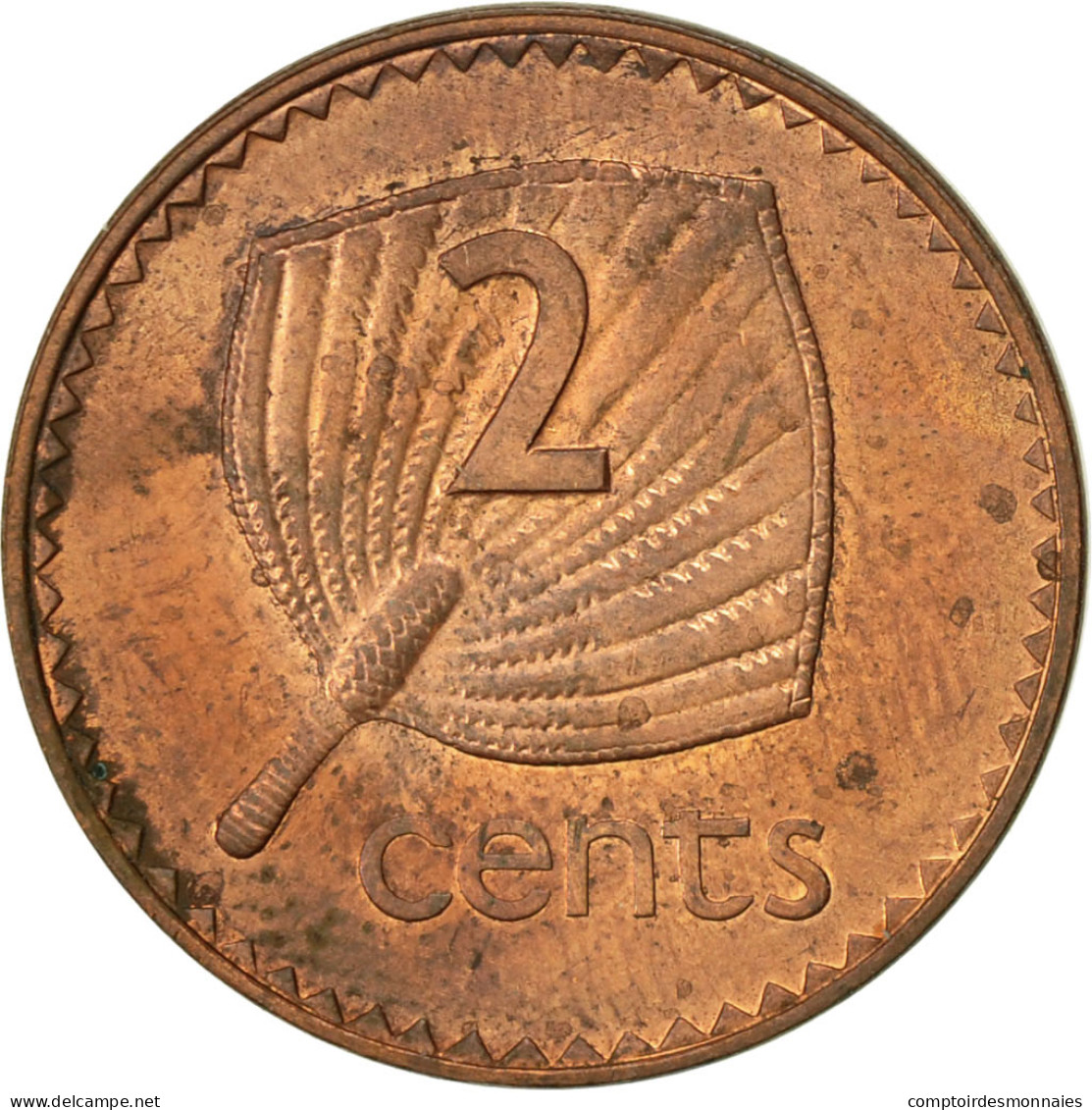 Monnaie, Fiji, Elizabeth II, 2 Cents, 1992, TTB, Copper Plated Zinc, KM:50a - Fidschi