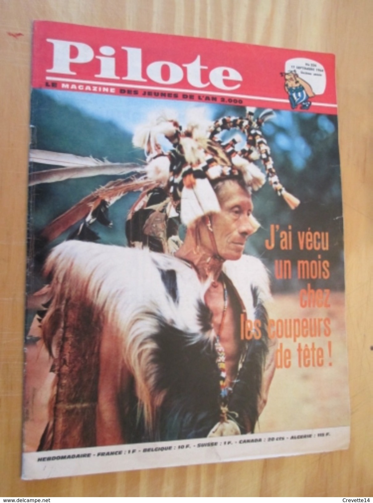 BD314 Revue PILOTE N°256 Du 17 Septembre 1964 .    Couverture INDIENS COUPEURS DE TETES  , Avec Son Superbe PILOTORAMA : - Pilote