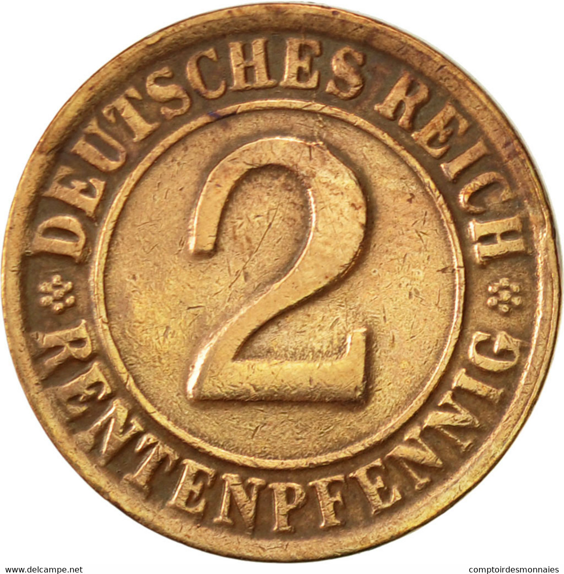 Monnaie, Allemagne, République De Weimar, 2 Rentenpfennig, 1924, Karlsruhe - 2 Rentenpfennig & 2 Reichspfennig