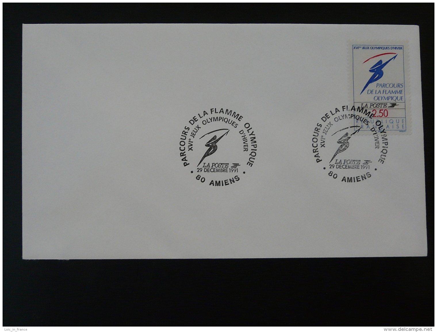 80 Amiens Somme Jeux Olympiques Olympic Games 1992 - Oblitération Sur Lettre Postmark On Cover - Winter 1992: Albertville