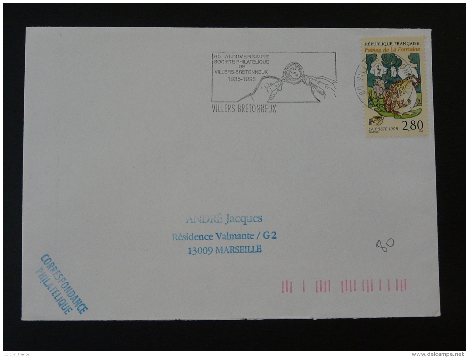 80 Somme Villers Bretonneux Société Philatélique 1995 - Flamme Sur Lettre Postmark On Cover - Oblitérations Mécaniques (flammes)