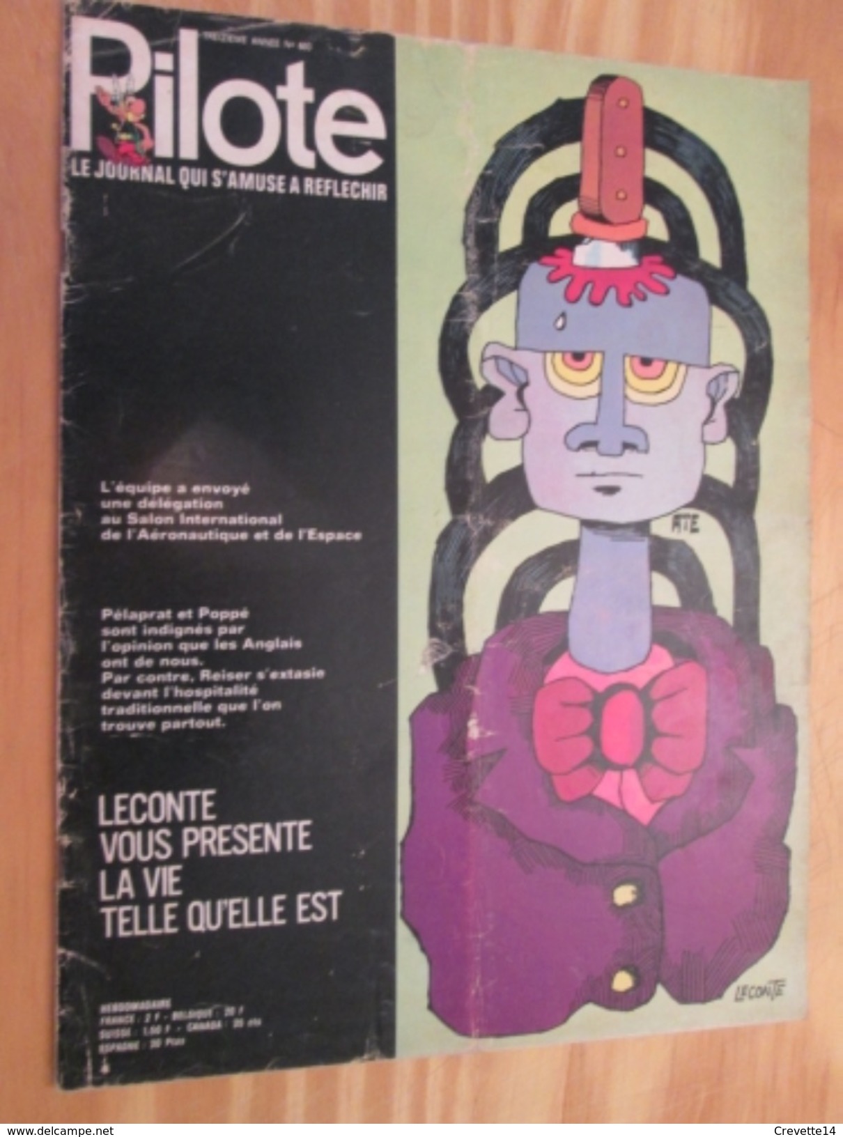 BD913 Revue PILOTE N°603   Années 60/70 Couverture PATRICE LECONTE  + LES GRANDES GUEULES DE PILOTE FRANCIS BLANCHE - Pilote