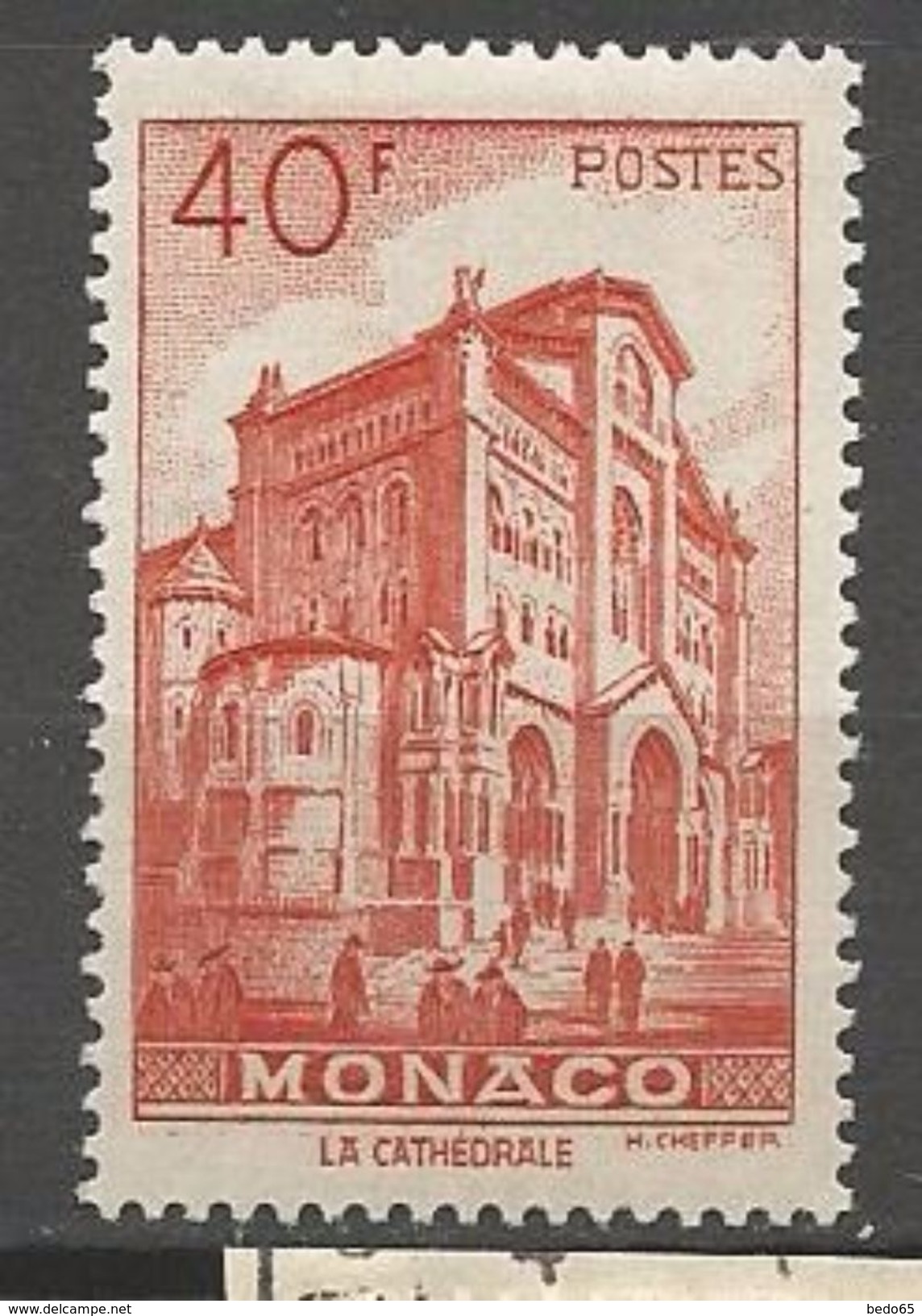 MONACO  N° 313B NEUF*  CHARNIERE TB / MH - Unused Stamps