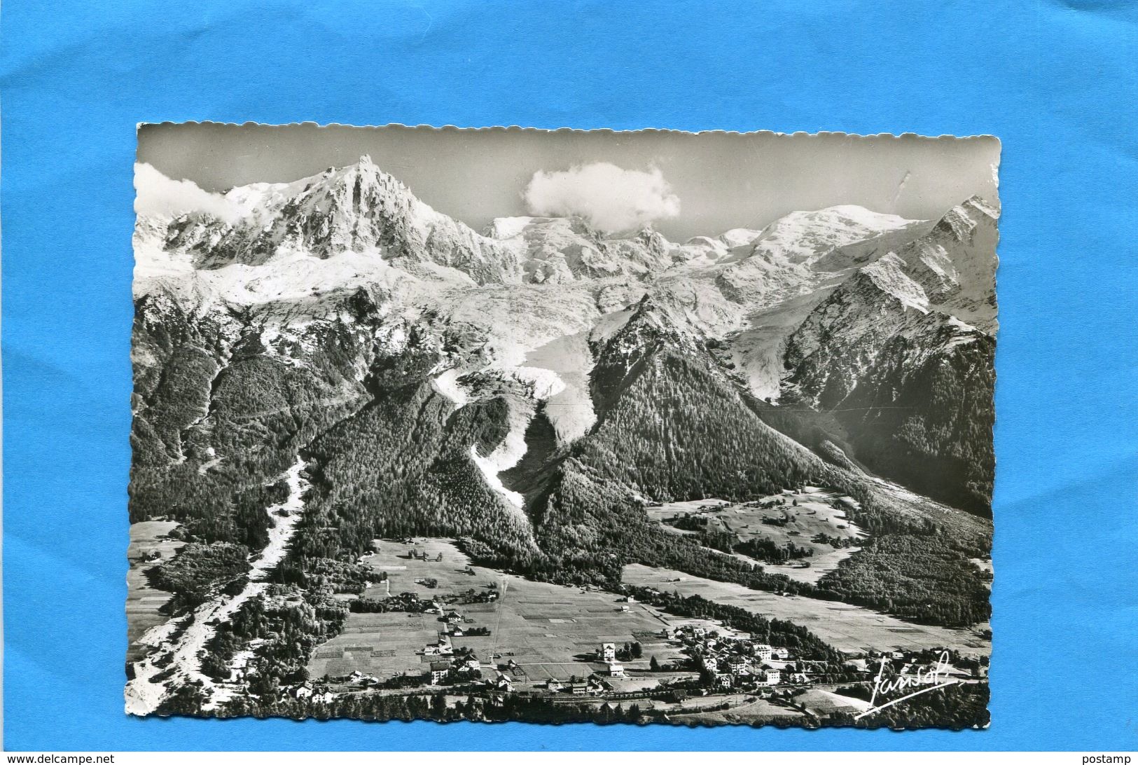 Les BOSSONS Vue De La Vallée -mont Blanc-aiguille Du Midi+aiguille Du Gouter- Années 50 -neuve-édition Jansol - Autres & Non Classés