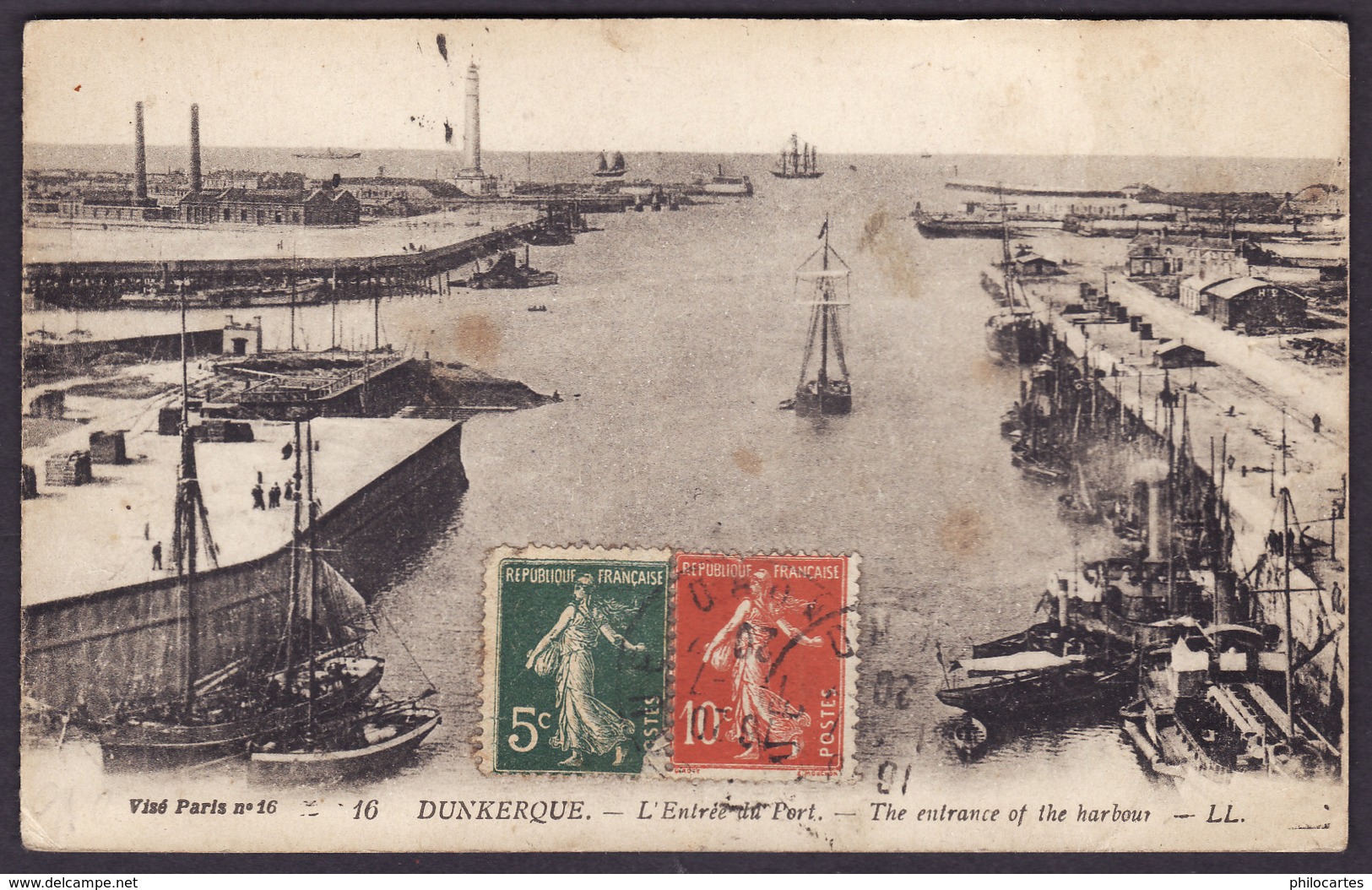 DUNKERQUE  -  L'Entrée Du Port  -  (1920) - Dunkerque