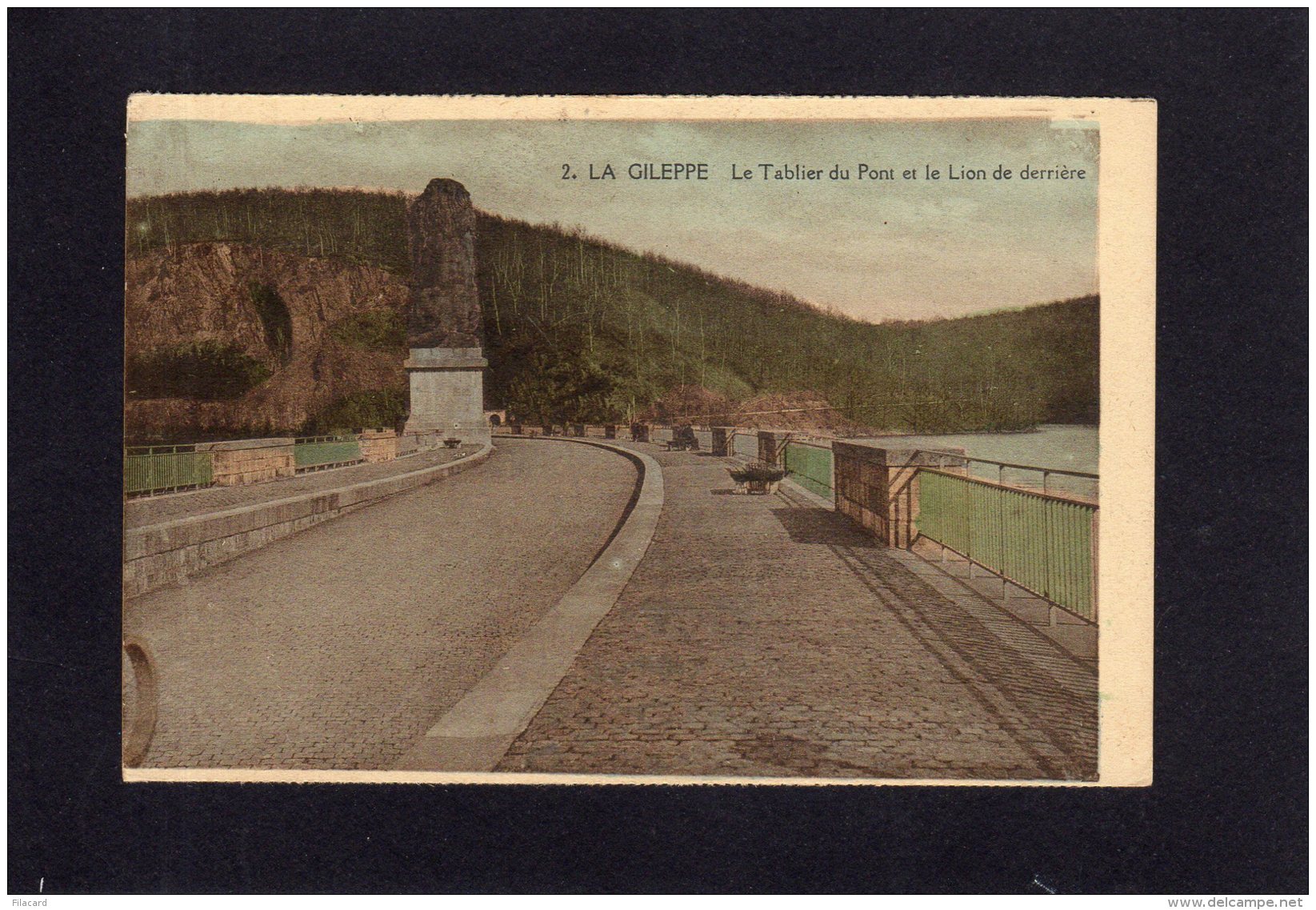 72149    Belgio,  La  Gileppe,  Le  Tablier Du  Pont Et Le Lion De Derriere,  NV - Gileppe (Barrage)