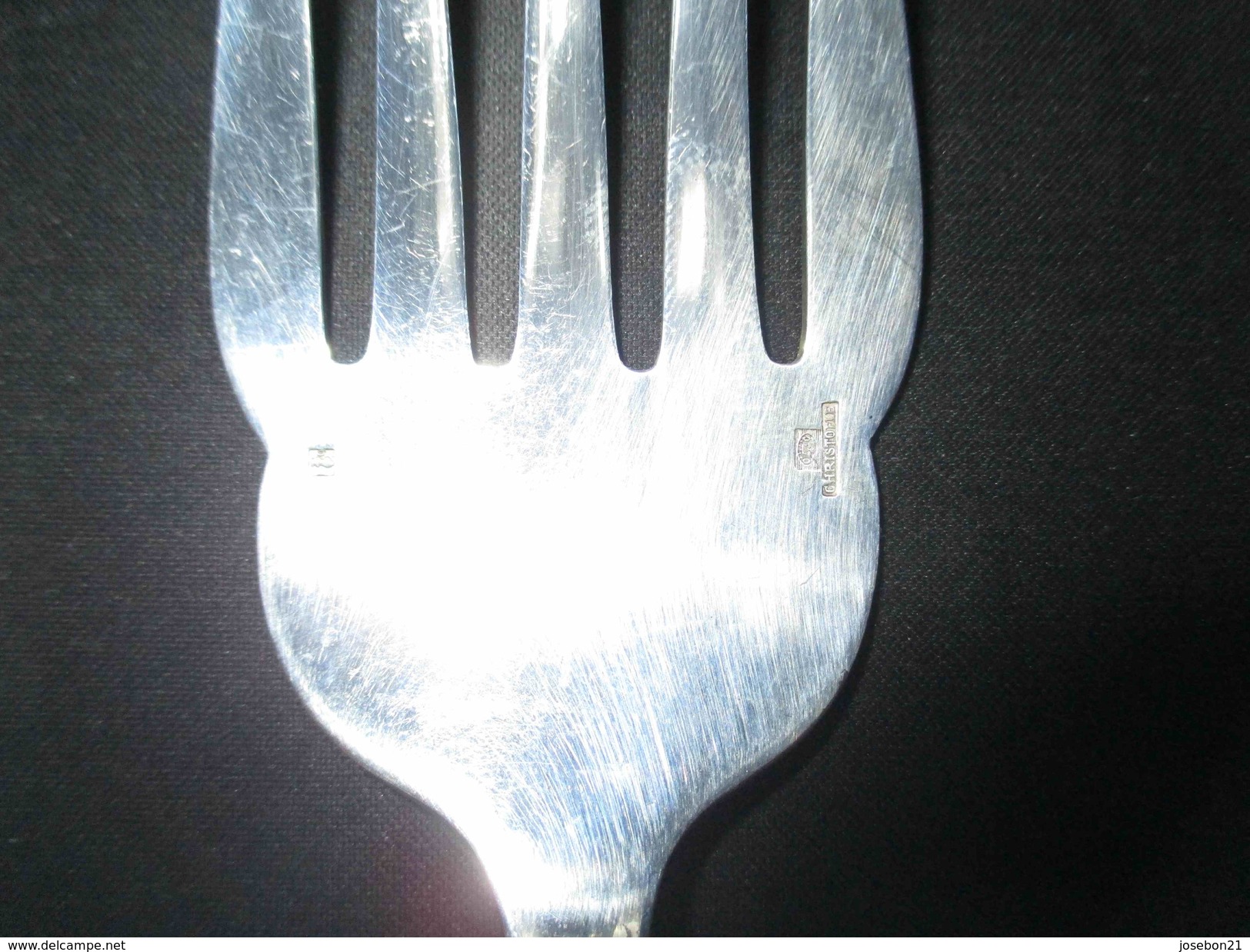 Ancien Couvert De Service En Métal Argenté Christofle Début XX ème - Silverware