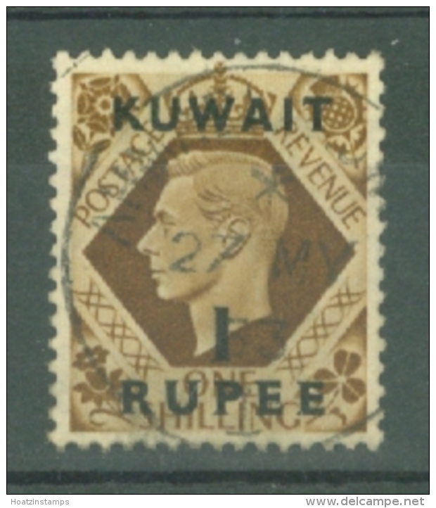 Kuwait: 1948/49   KGVI    SG71    1R On 1/-      Used - Koweït