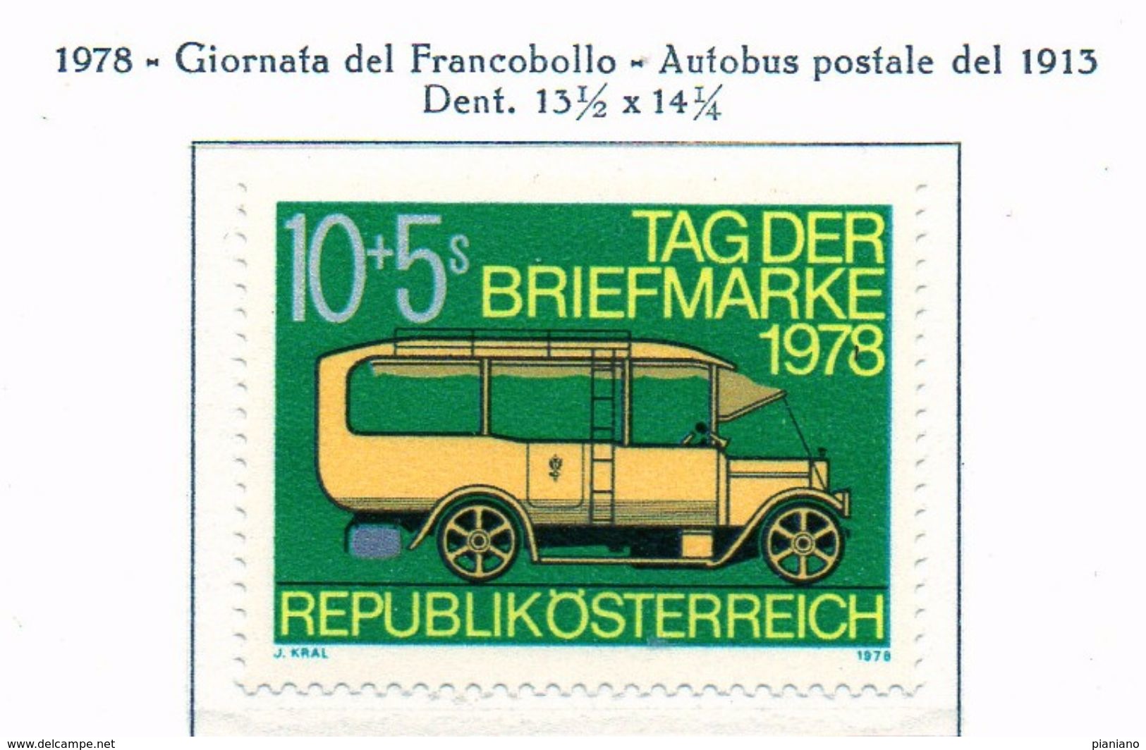 PIA - AUST - 1978  : Giornata Del Francobollo - Autobus Postale -   (Yv 1420) - Sonstige (Land)