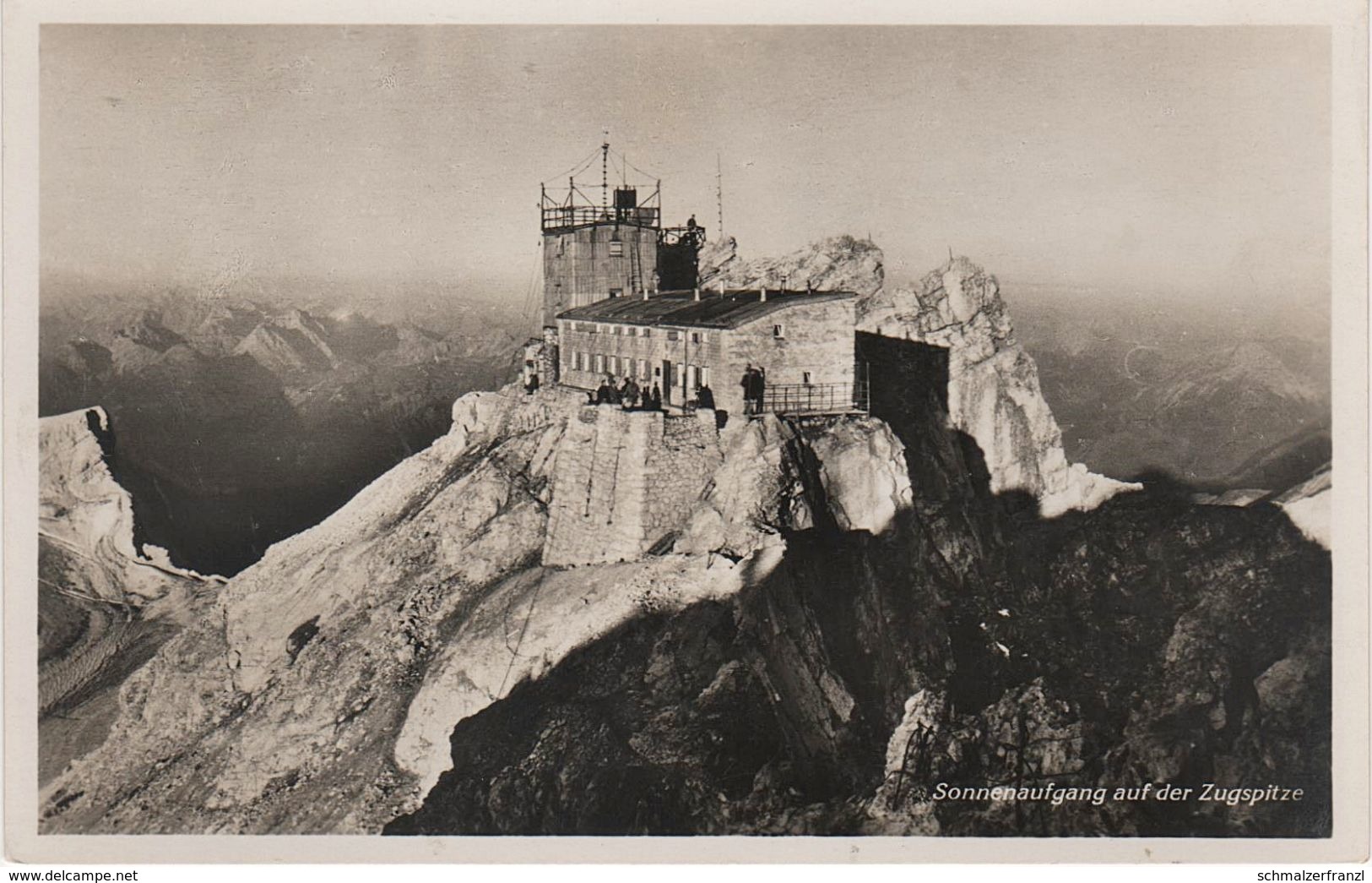 AK Zugspitze Münchner Haus Hütte Sonnenaufgang Bergstation Bei Hammersbach Grainau Ehrwald Garmisch Partenkirchen - Zugspitze