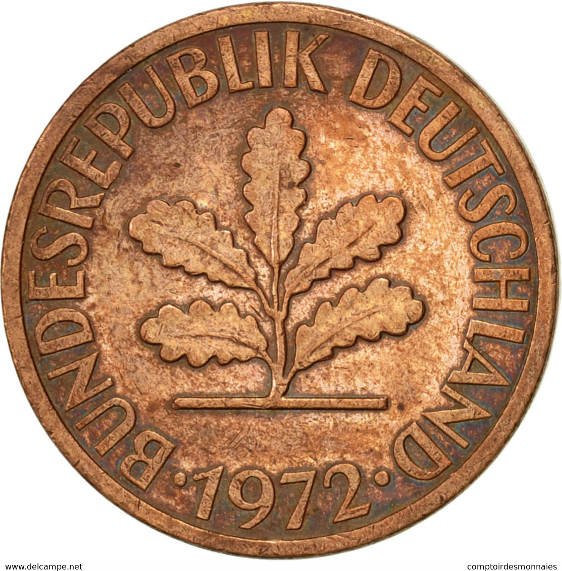 Monnaie, République Fédérale Allemande, 2 Pfennig, 1972, Munich, TTB, Copper - 2 Pfennig