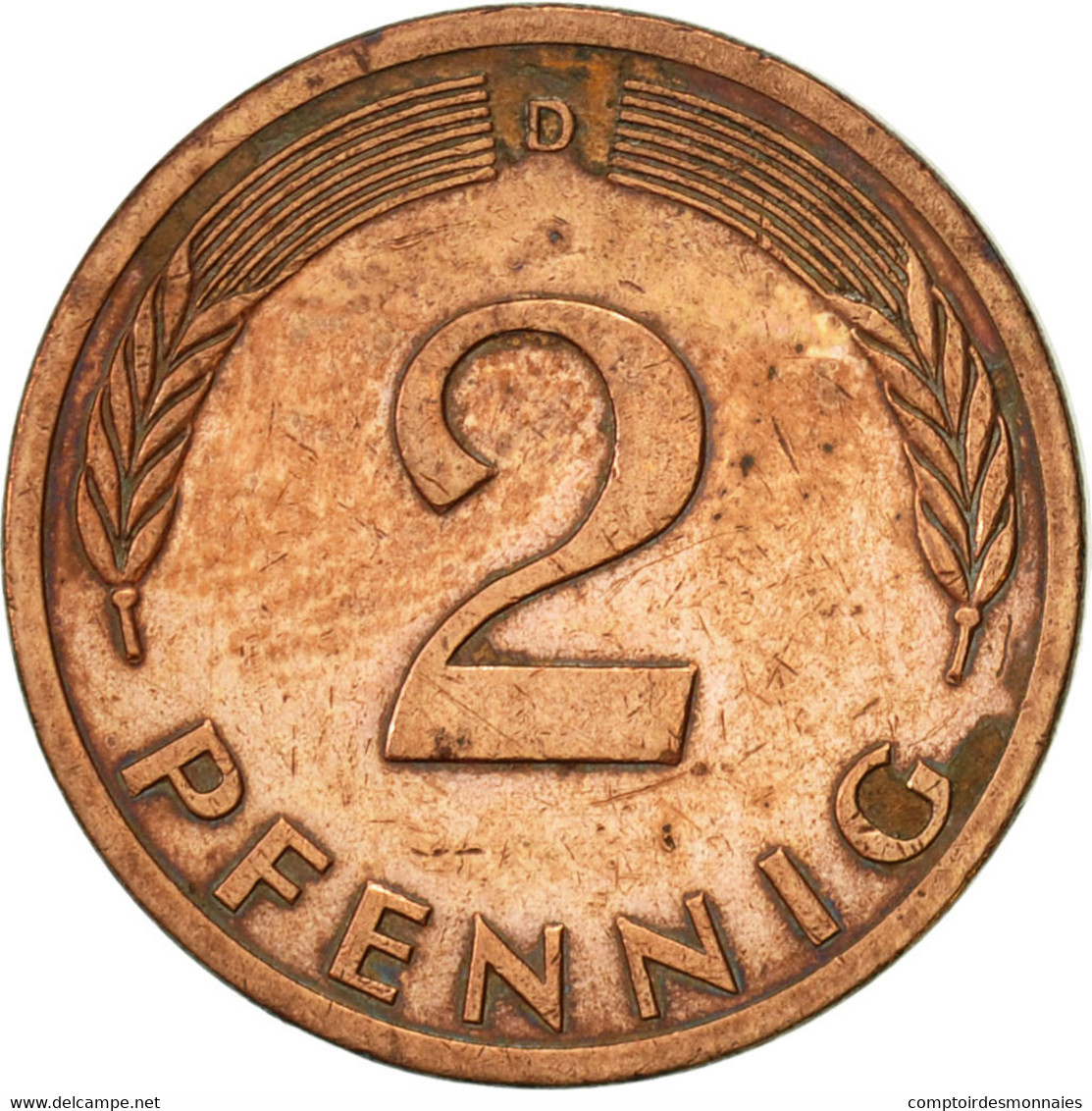 Monnaie, République Fédérale Allemande, 2 Pfennig, 1972, Munich, TTB, Copper - 2 Pfennig