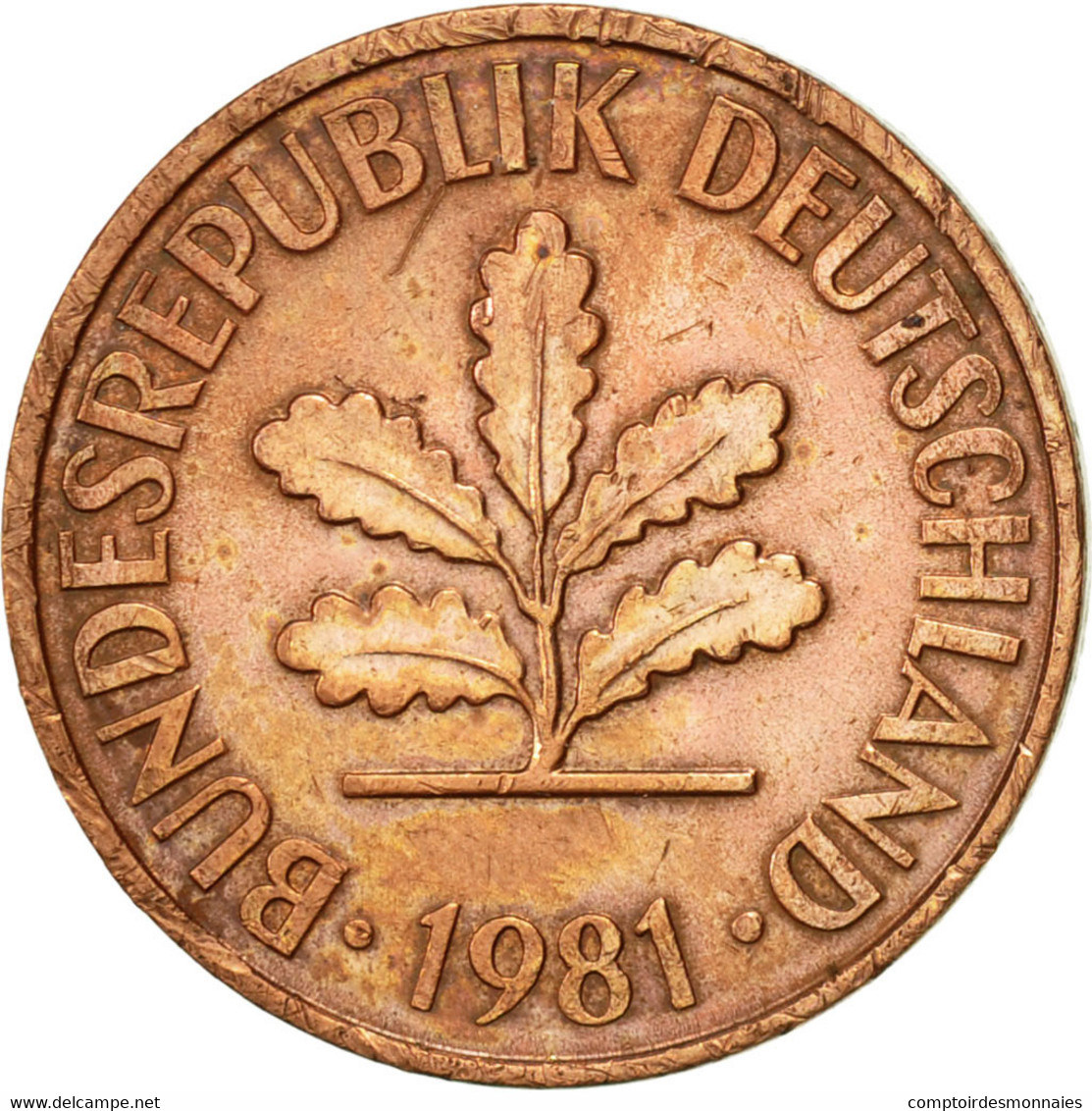 Monnaie, République Fédérale Allemande, 2 Pfennig, 1981, Munich, TTB+, Copper - 2 Pfennig