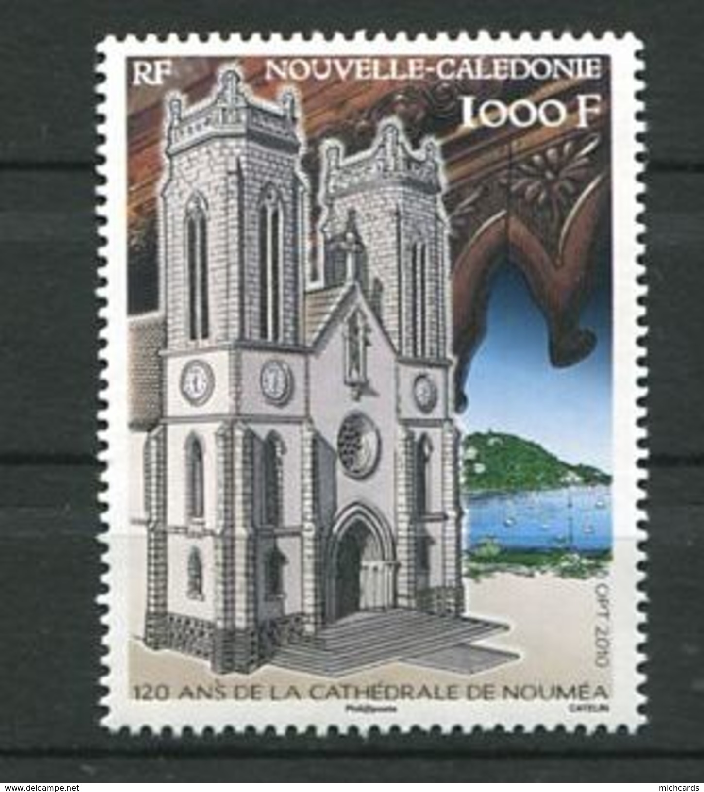 208 NOUVELLE CALEDONIE 2010 - Yvert 1106 - Cathedrale Noumea - Neuf ** (MNH) Sans Trace De Charniere - Unused Stamps