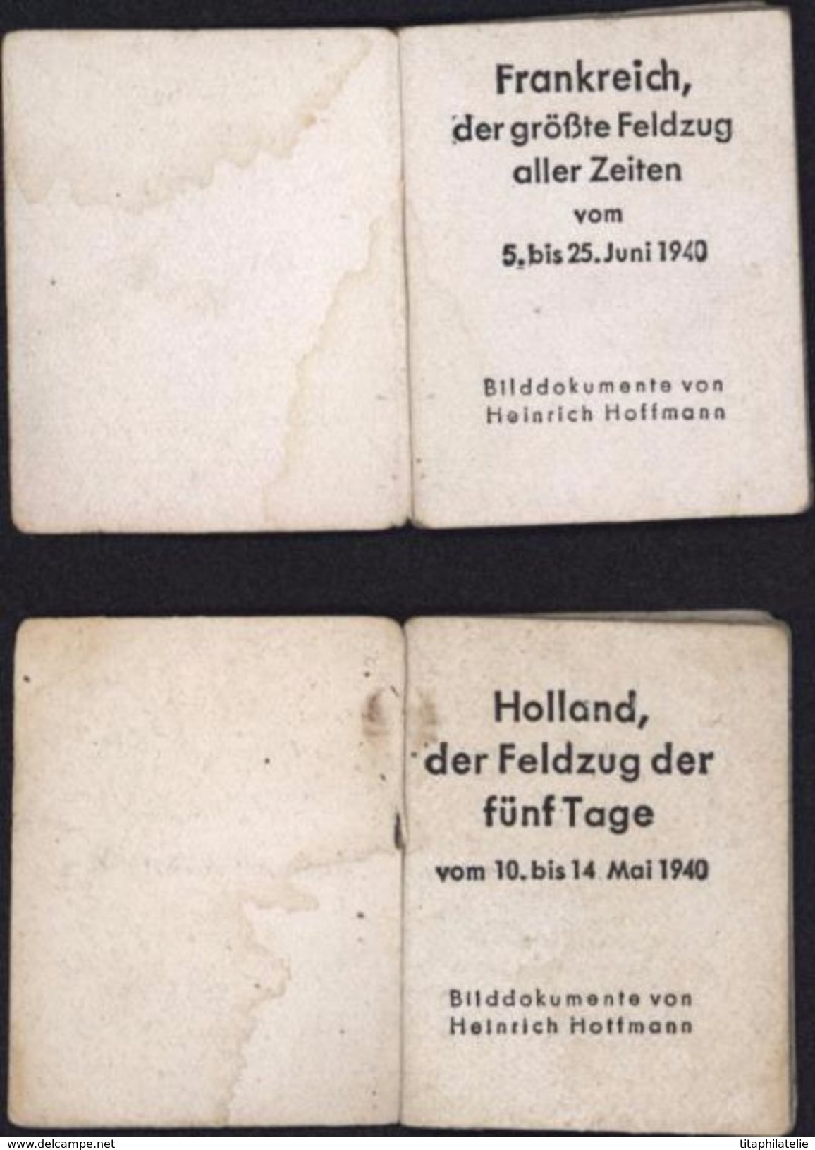 2 Mini Livre Des Führers Kampf In Frankreich Kampf In Holland Hitler Nazi SS III Reich Au Bénéfice Croix Rouge Allemande - Briefe U. Dokumente