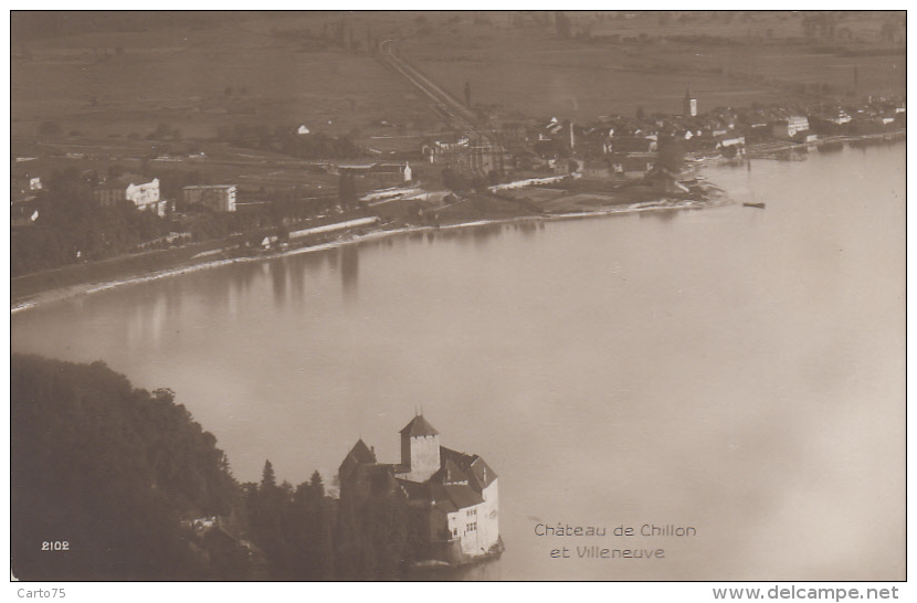 Suisse - Panorama Château De Chillon Et Villeneuve - Villeneuve